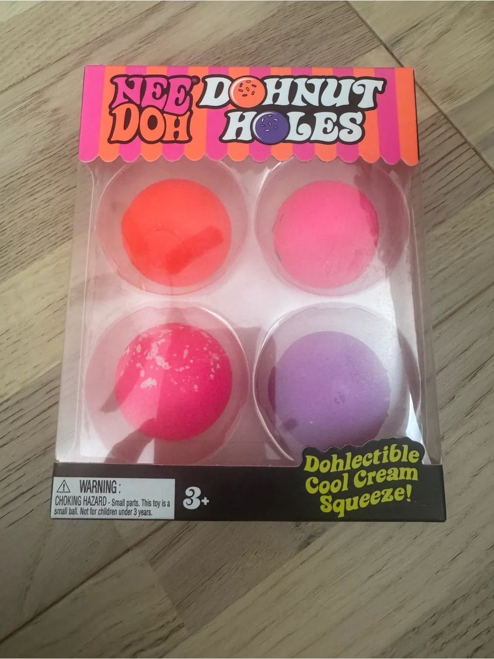 Needoh Doh Nut Holes Dohlectible Cool Cream Squeeze Set - Neon Pink & Purple